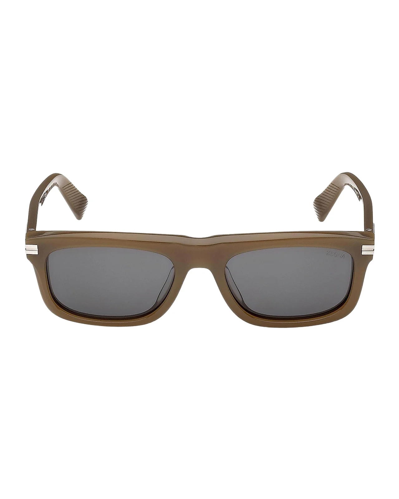 Zegna Men's Acetate Rectangle Sunglasses