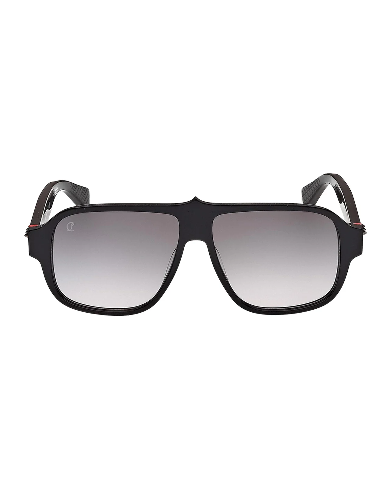 Men's Temple-Spike Acetate Rectangle Sunglasses