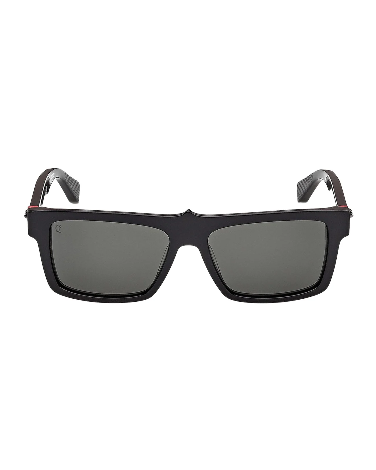 Men's Temple-Spike Acetate Rectangle Sunglasses