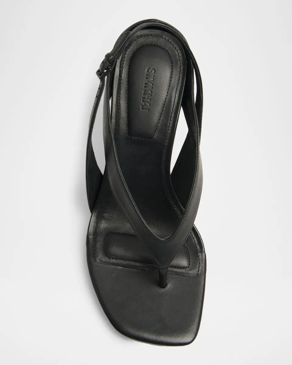 SIMKHAI Darya Leather Wedge Thong Sandals | Thumbnail 3 SIMKHAI Darya Leather Wedge Thong Sandals | Thumbnail 3