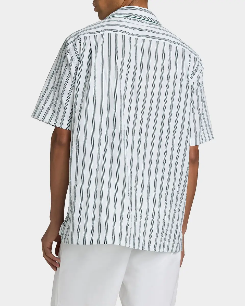 Dolce & Gabbana Men's Poplin Multi-Stripe Pocket Short-Sleeve Shirt | Thumbnail 3 Dolce & Gabbana Men's Poplin Multi-Stripe Pocket Short-Sleeve Shirt | Thumbnail 3