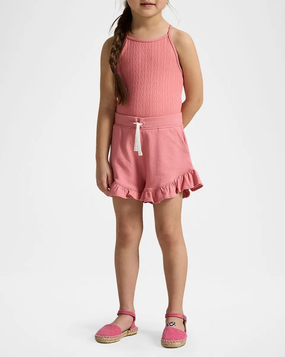 Polo Ralph Lauren Little Girl's & Girl's Mini-Cable Jacquard One-Piece Swimsuit | Thumbnail 2