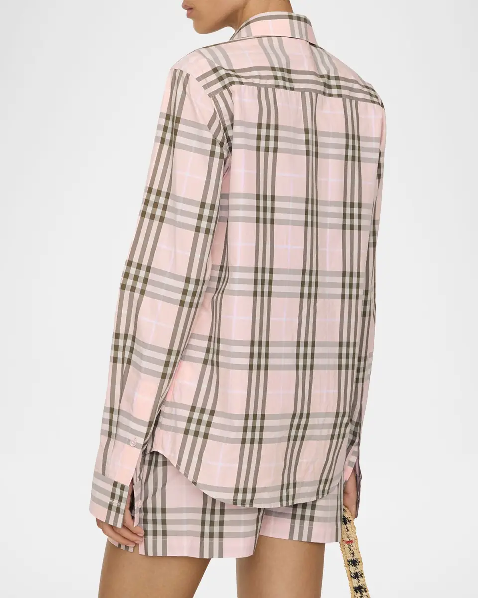 Burberry Emma Check Cotton Poplin Button-Down Shirt | Thumbnail 2 Burberry Emma Check Cotton Poplin Button-Down Shirt | Thumbnail 2