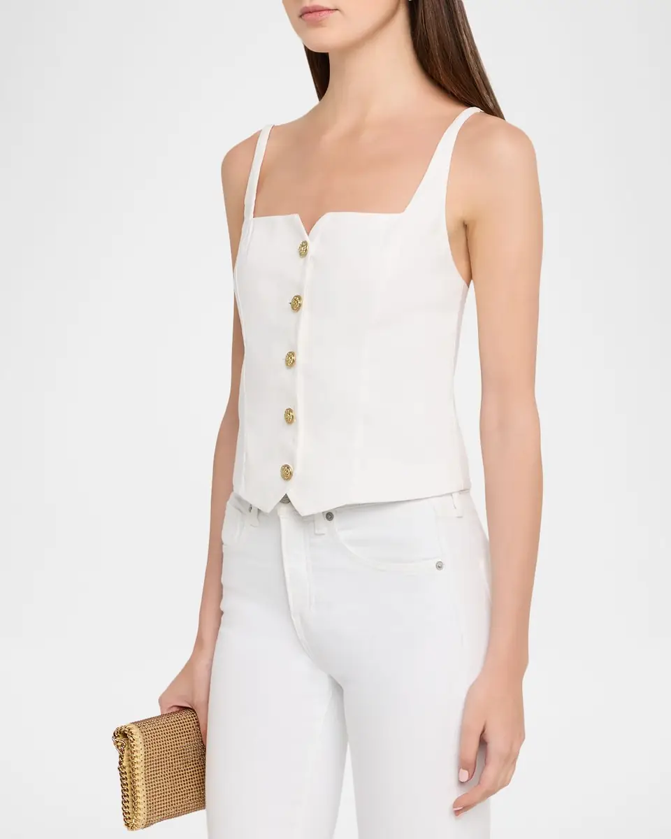 ALICE + OLIVIA Kelcey Sleeveless Button-Front Top | Thumbnail 3 ALICE + OLIVIA Kelcey Sleeveless Button-Front Top | Thumbnail 3