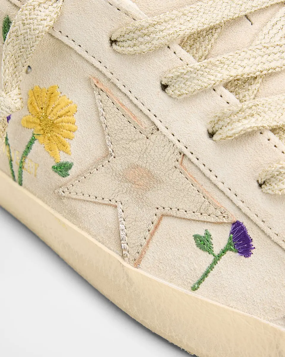 Golden Goose Super-Star Floral Leather Low-Top Sneakers | Thumbnail 5 Golden Goose Super-Star Floral Leather Low-Top Sneakers | Thumbnail 5