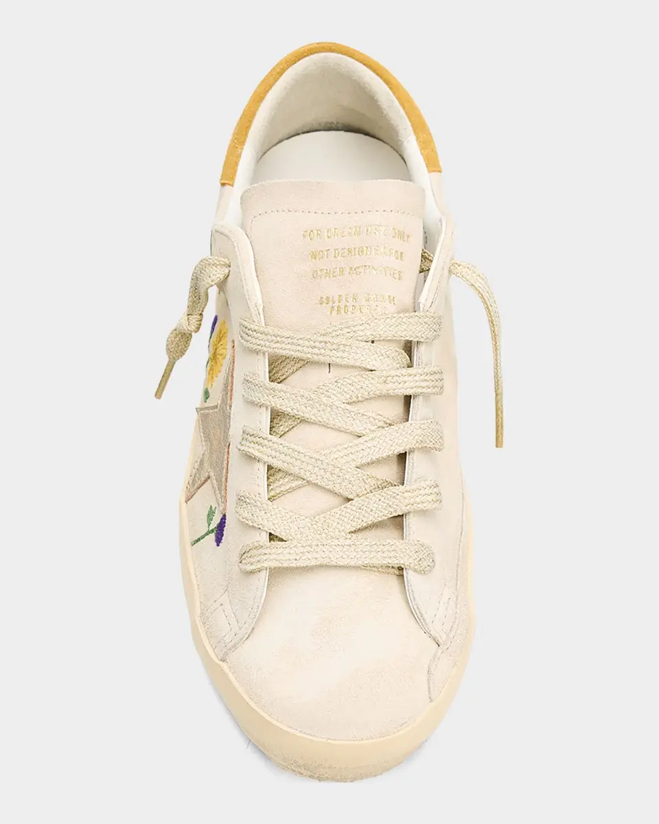 Golden Goose Super-Star Floral Leather Low-Top Sneakers | Thumbnail 6 Golden Goose Super-Star Floral Leather Low-Top Sneakers | Thumbnail 6