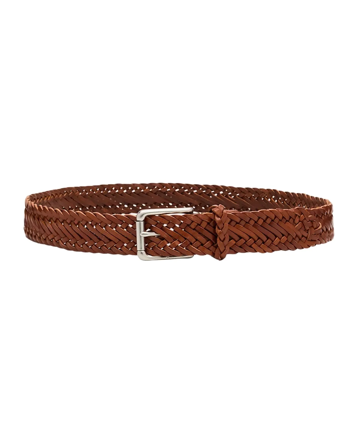 Ralph Lauren Purple Label Men's Braided Vachetta Leather Belt