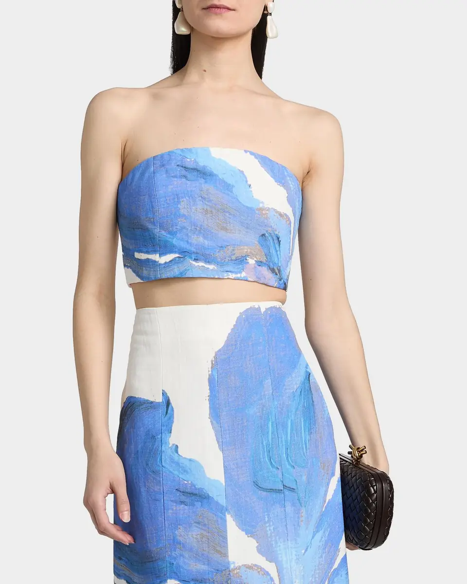 Significant Other Rumi Strapless Floral Crop Top | Thumbnail 4