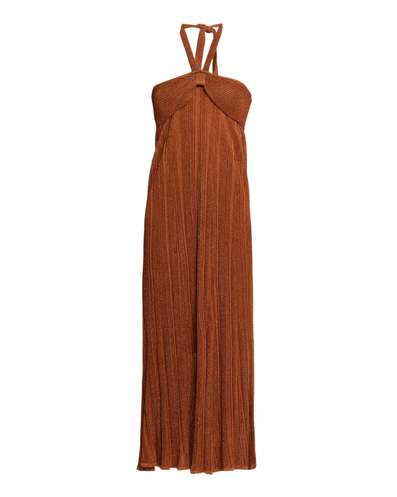 Indra Metallic Halter Dress