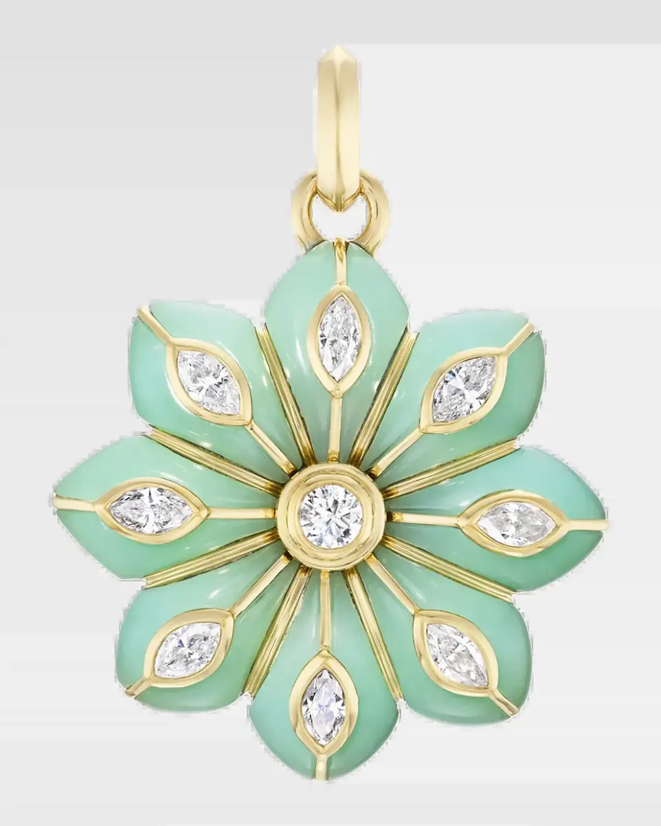 Sorellina 18K Chrysoprase Bloom Inlay Pendant | Thumbnail 2 Sorellina 18K Chrysoprase Bloom Inlay Pendant | Thumbnail 2