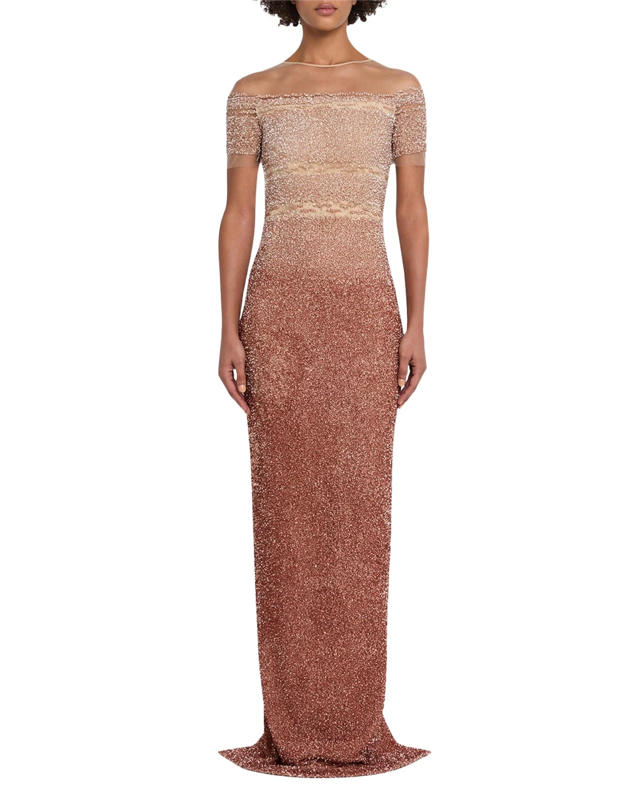 Degrade Sequin Illusion Column Gown Degrade Sequin Illusion Column Gown