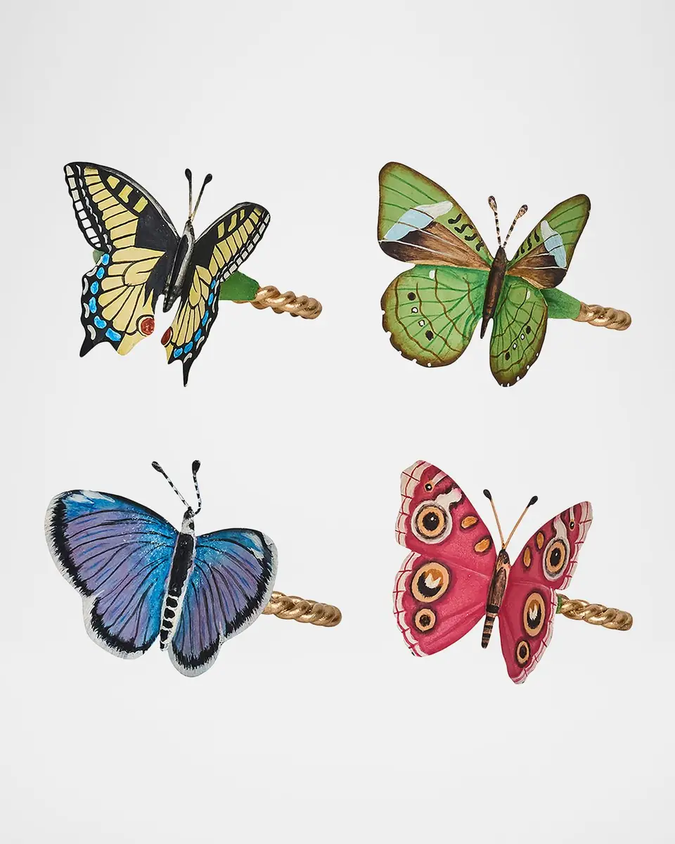 Juliska Meadow Walk Assorted Butterfly Napkin Rings, Set of 4 | Thumbnail 2