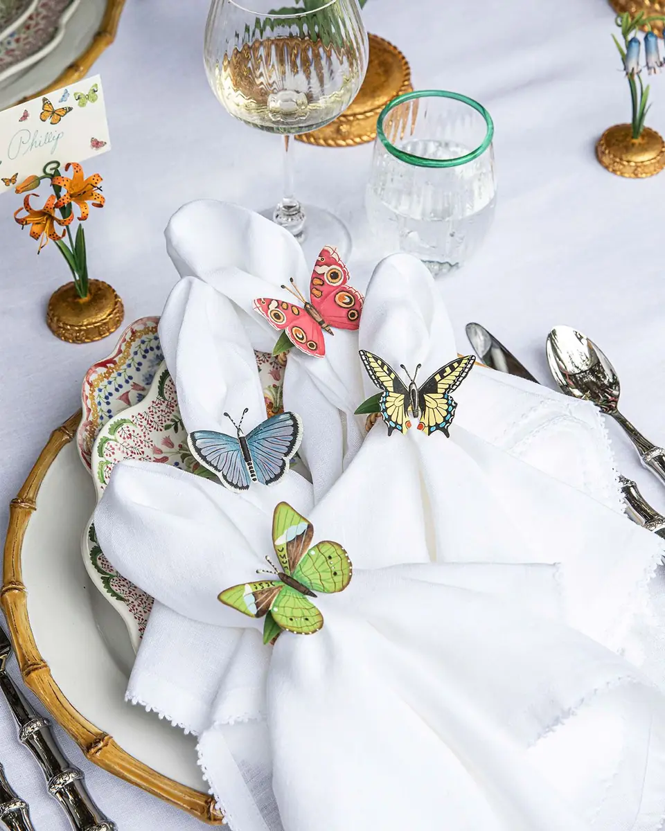 Juliska Meadow Walk Assorted Butterfly Napkin Rings, Set of 4 | Thumbnail 8