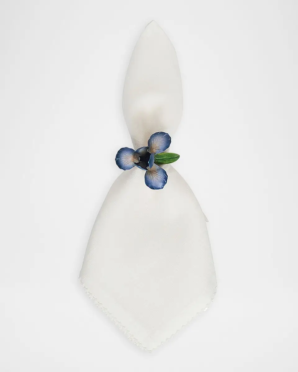 Juliska Meadow Walk Iris Napkin Rings, Set of 4 | Thumbnail 2