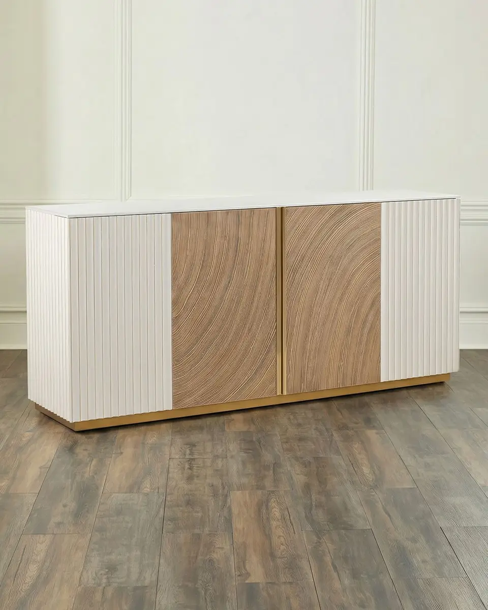 John-Richard Collection x Carol Benson-Cobb Province 4-Door Credenza | Image 1 John-Richard Collection x Carol Benson-Cobb Province 4-Door Credenza | Image 1