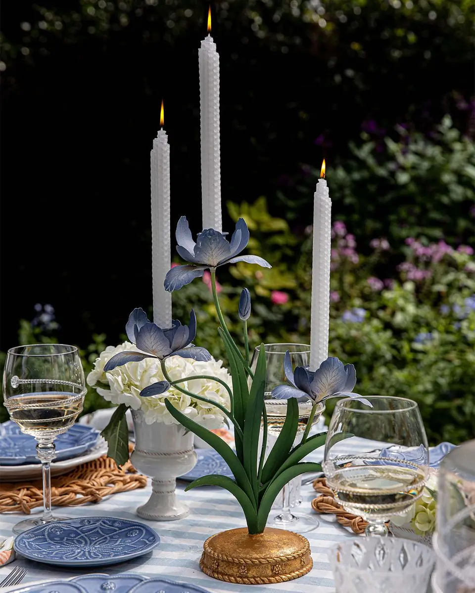 Juliska Meadow Walk Iris 14" Centerpiece Candelabra | Thumbnail 4 Juliska Meadow Walk Iris 14" Centerpiece Candelabra | Thumbnail 4