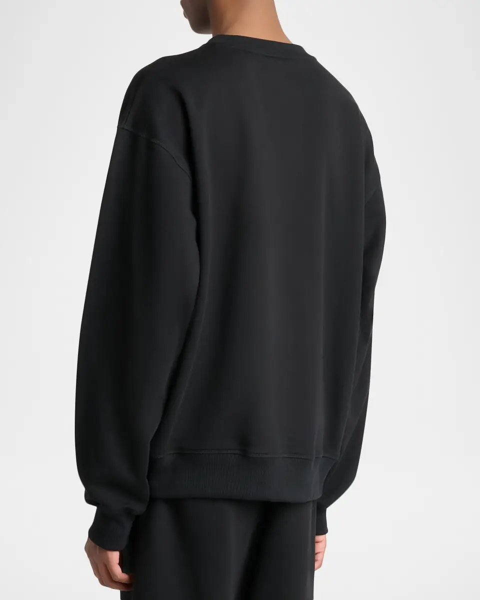 Balmain Men's Floral Logo Crest Crewneck Sweatshirt | Thumbnail 3 Balmain Men's Floral Logo Crest Crewneck Sweatshirt | Thumbnail 3