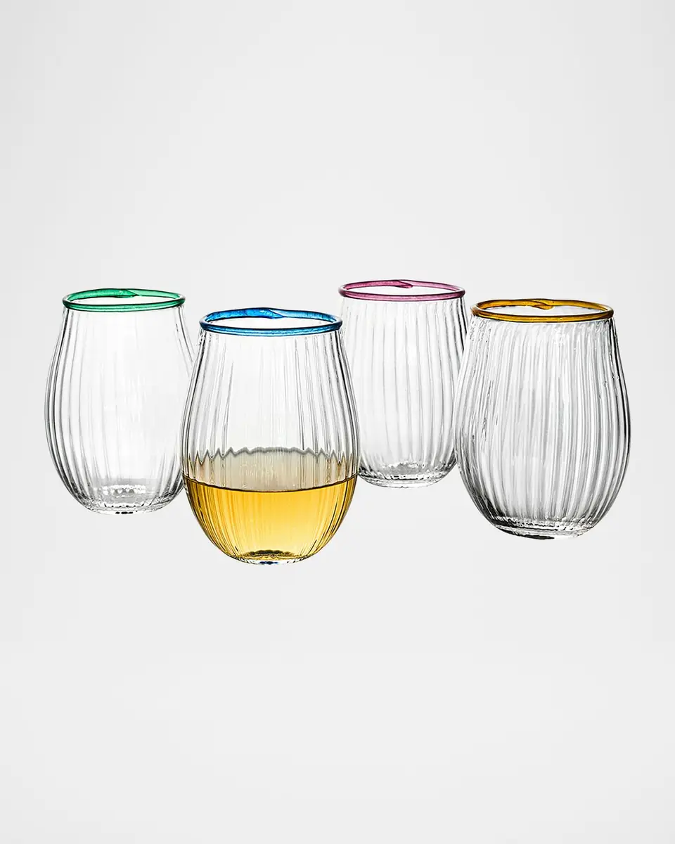 Juliska Nell Assorted 15 oz. Stemless Wine Glasses, Set of 4 | Thumbnail 3 Juliska Nell Assorted 15 oz. Stemless Wine Glasses, Set of 4 | Thumbnail 3