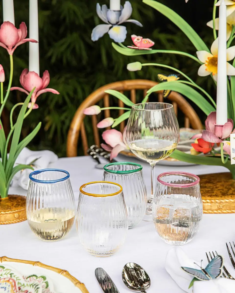Juliska Nell Assorted 15 oz. Stemless Wine Glasses, Set of 4 | Thumbnail 8 Juliska Nell Assorted 15 oz. Stemless Wine Glasses, Set of 4 | Thumbnail 8