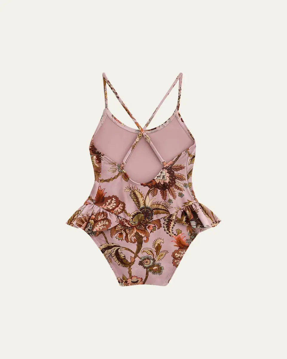 Zimmermann Aster Printed Frill One-Piece Swimsuit | Thumbnail 2
