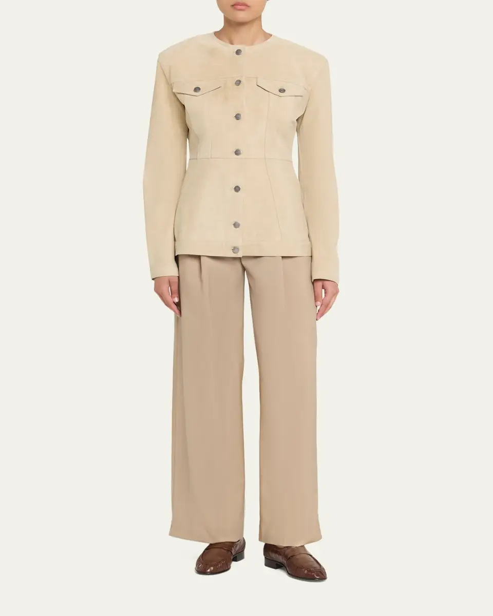 Haikure Temple Paneled Suede Jacket | Thumbnail 6 Haikure Temple Paneled Suede Jacket | Thumbnail 6