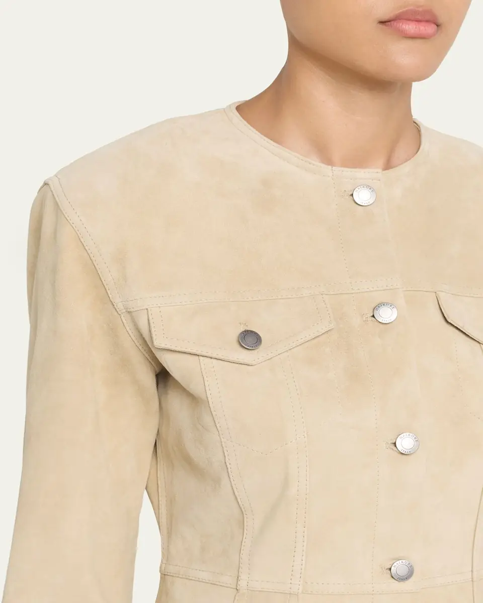 Haikure Temple Paneled Suede Jacket | Thumbnail 9 Haikure Temple Paneled Suede Jacket | Thumbnail 9