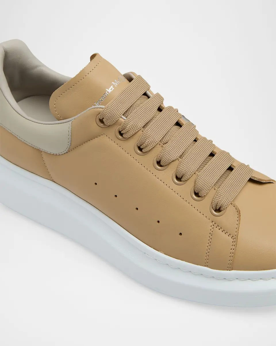 Alexander McQueen Men's Oversized Soft Leather Sneakers | Thumbnail 2 Alexander McQueen Men's Oversized Soft Leather Sneakers | Thumbnail 2