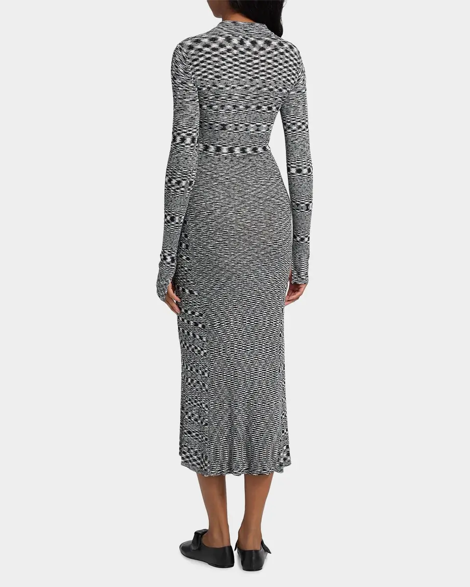 Ganni Space-Dyed Knit Sheath Midi-Dress | Thumbnail 3