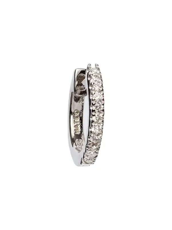 Mateo 14kt white gold single earring with diamonds
