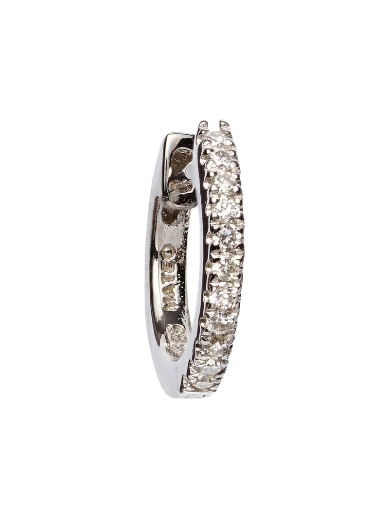 14kt white gold single earring with diamonds