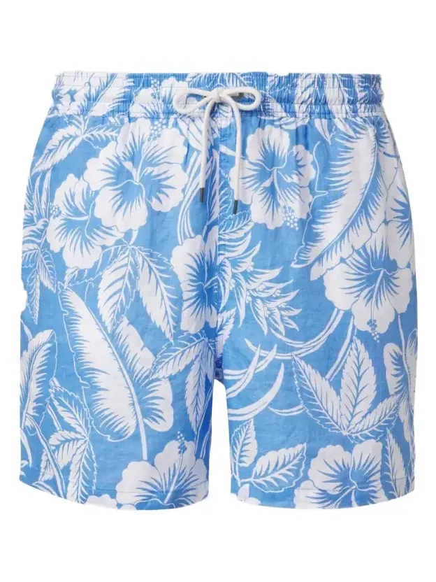 Floral linen swim trunks Floral linen swim trunks