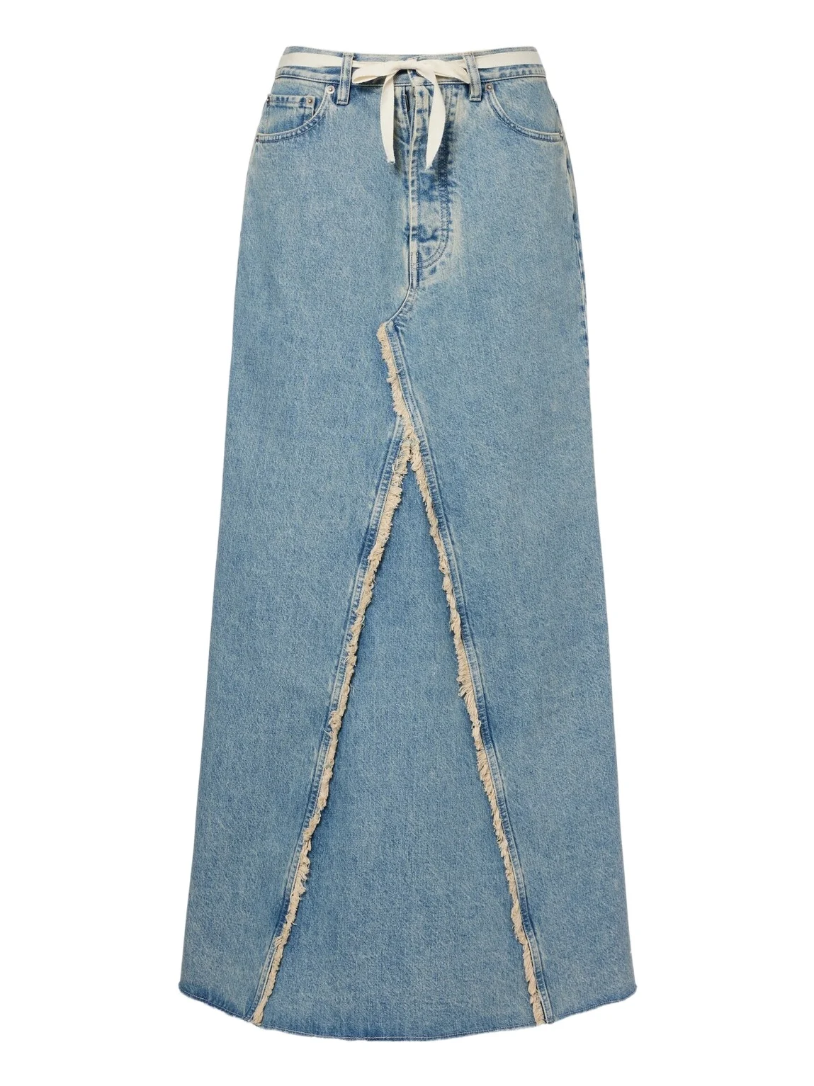 Frayed denim maxi skirt Frayed denim maxi skirt