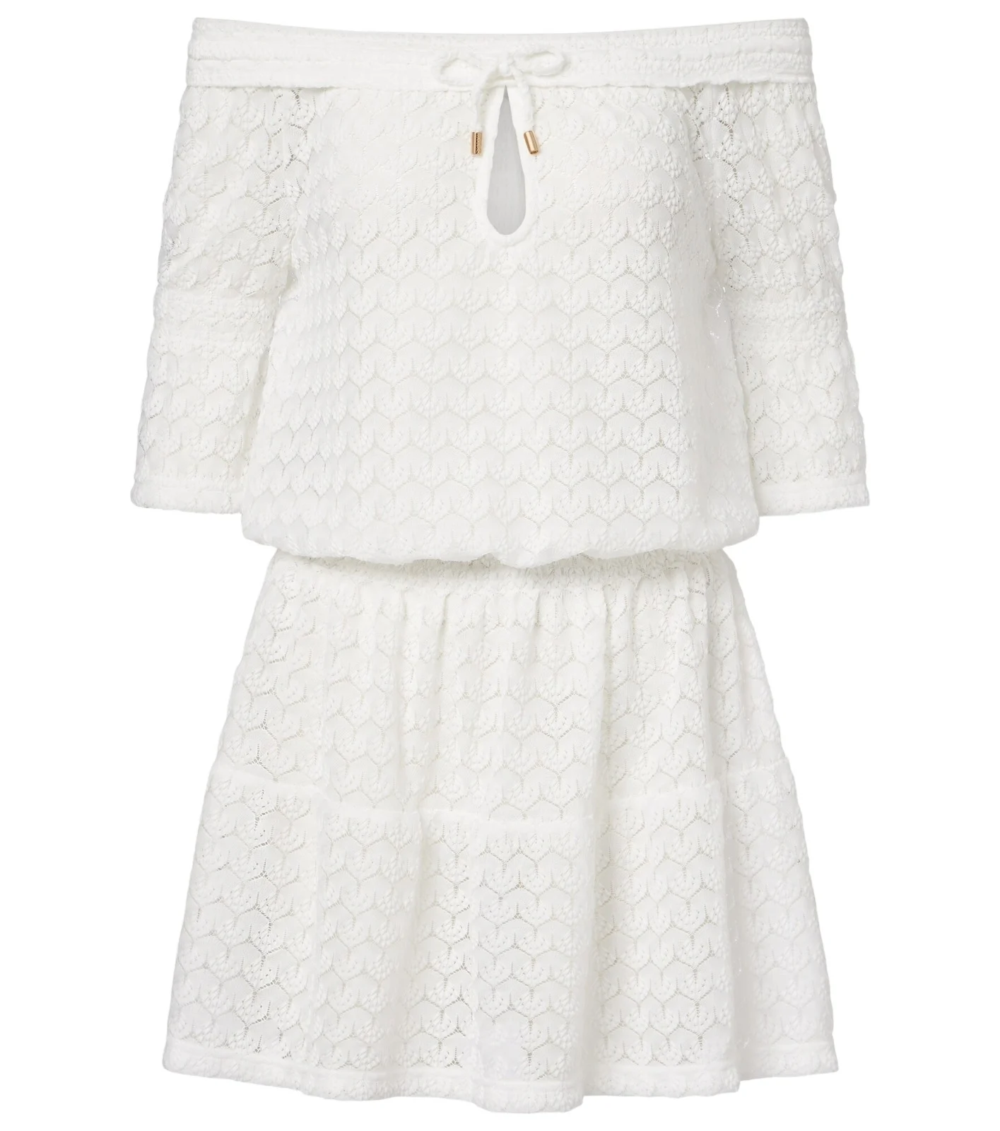 Flo crochet cotton and linen minidress Flo crochet cotton and linen minidress