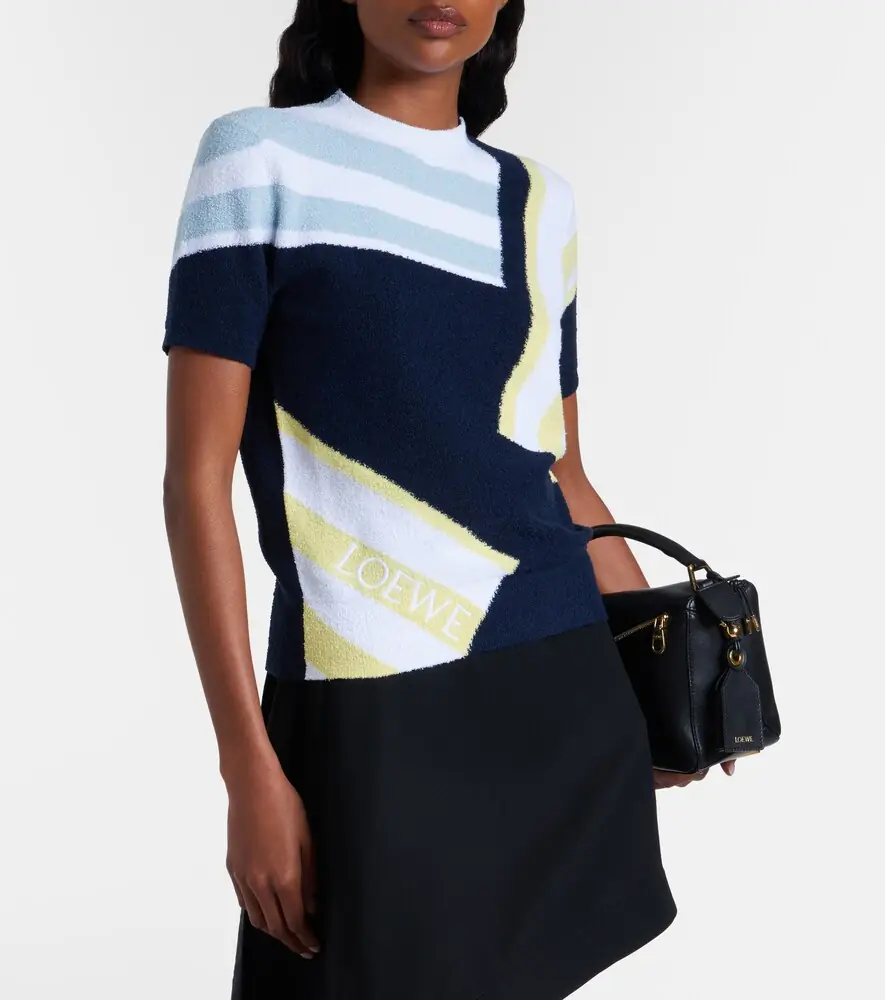 Loewe Intarsia cotton-blend bouclé sweater | Thumbnail 6