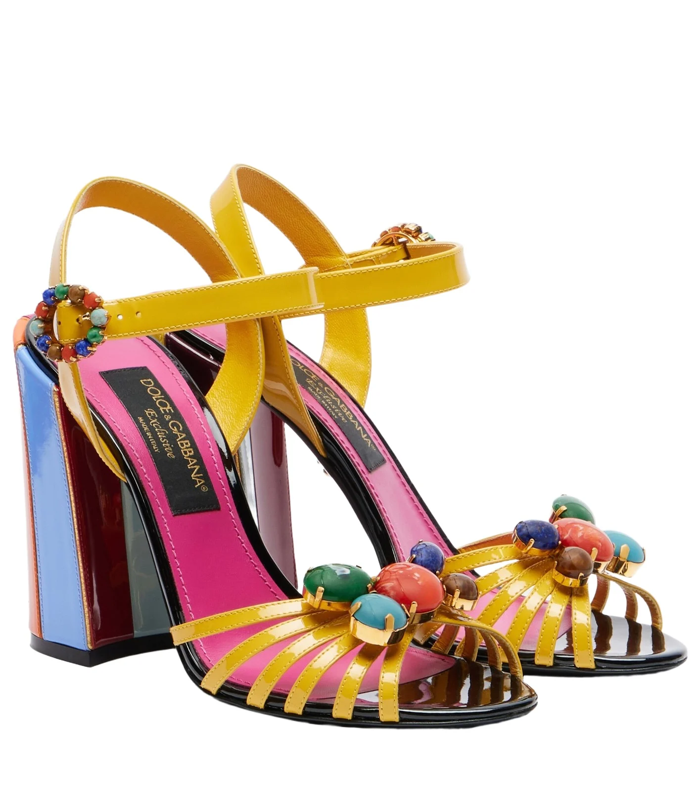 Dolce & Gabbana Keira embellished leather sandals