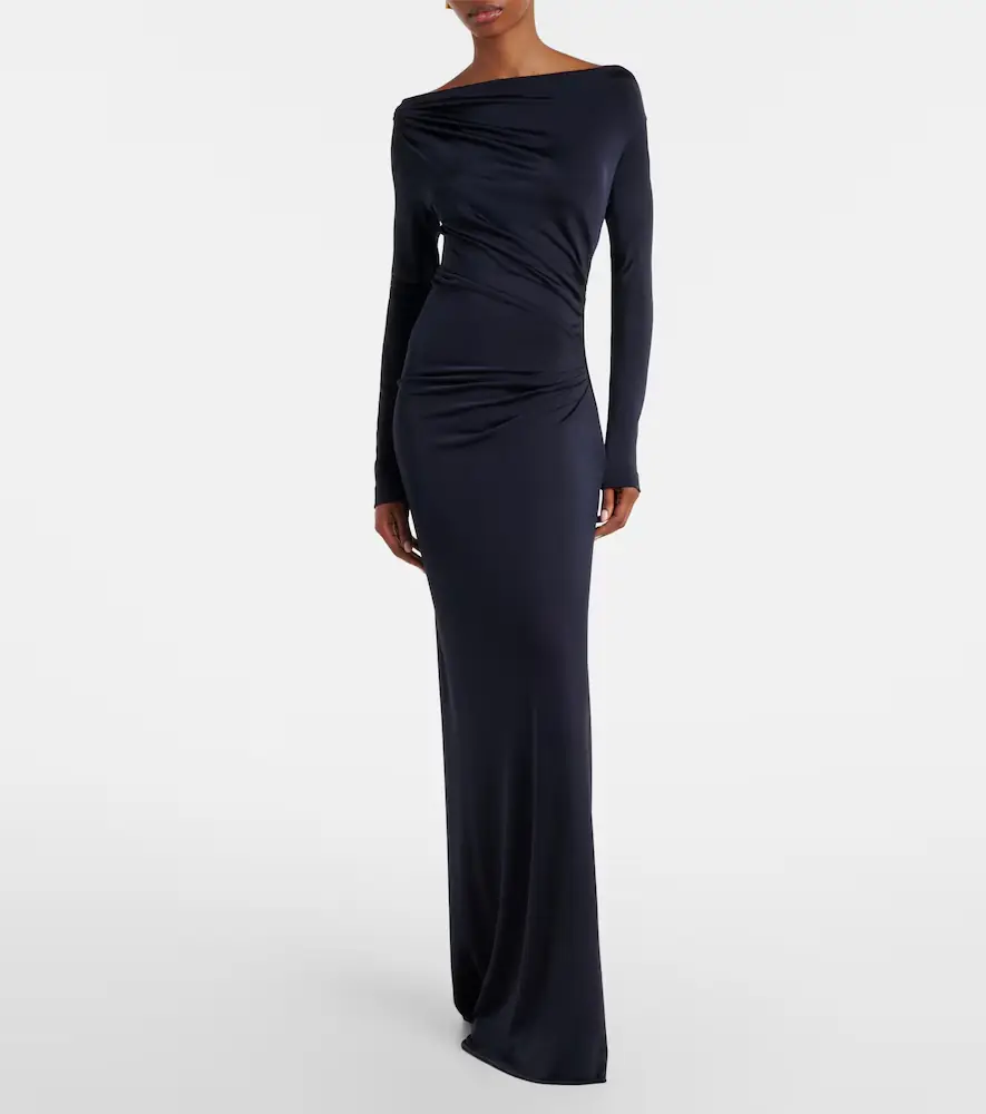 Victoria Beckham Gathered jersey maxi dress | Thumbnail 2
