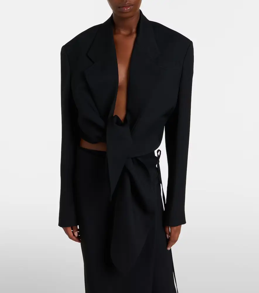 Calvin Klein Collection Petunia striped cropped jacket | Thumbnail 6 Calvin Klein Collection Petunia striped cropped jacket | Thumbnail 6