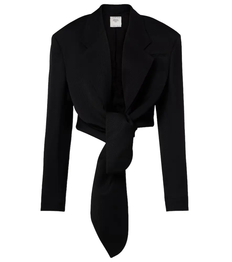 Calvin Klein Collection Petunia striped cropped jacket