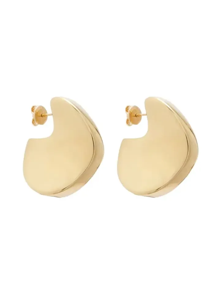 Medium gold-plated sterling silver earrings