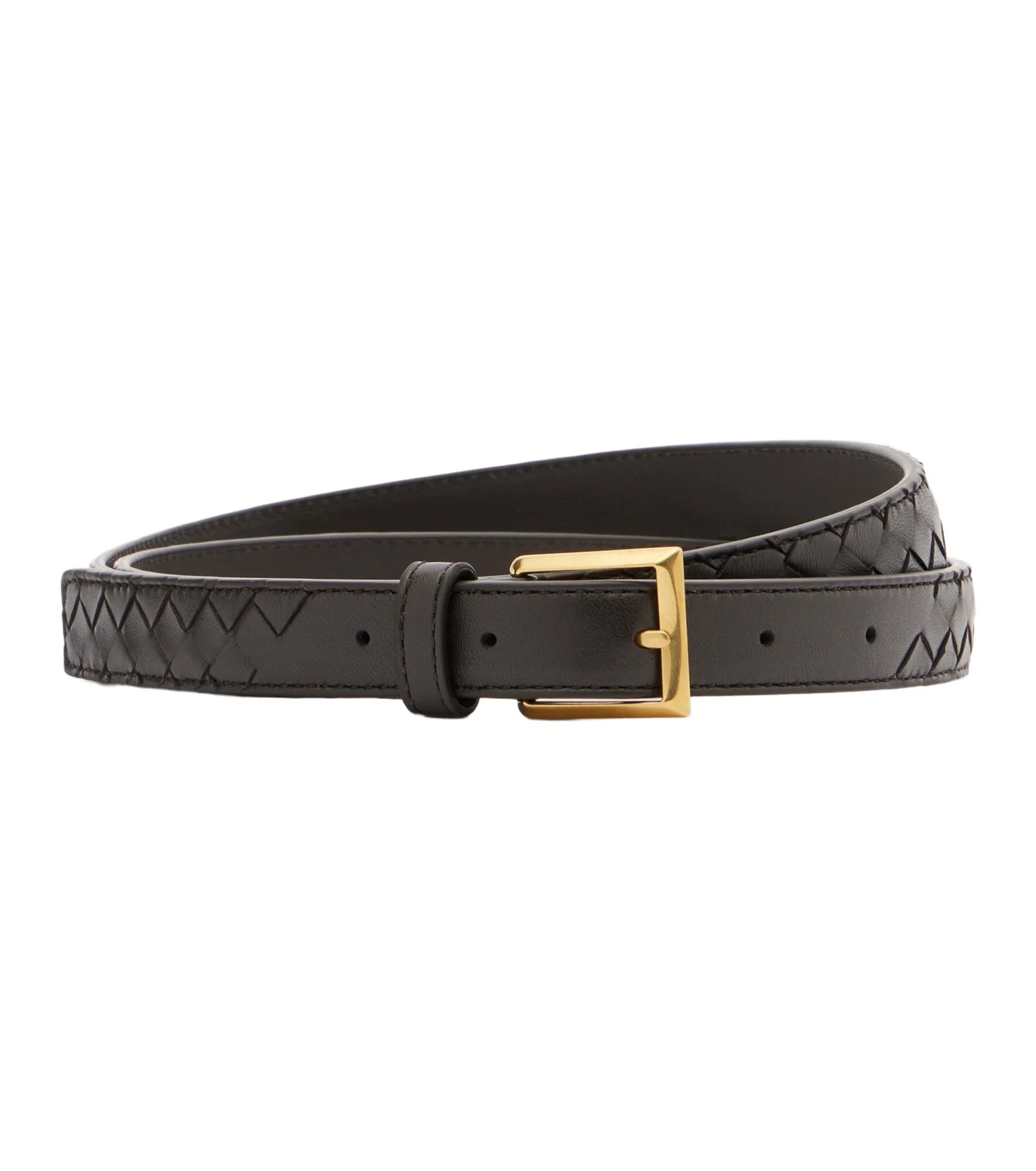 Intrecciato leather belt