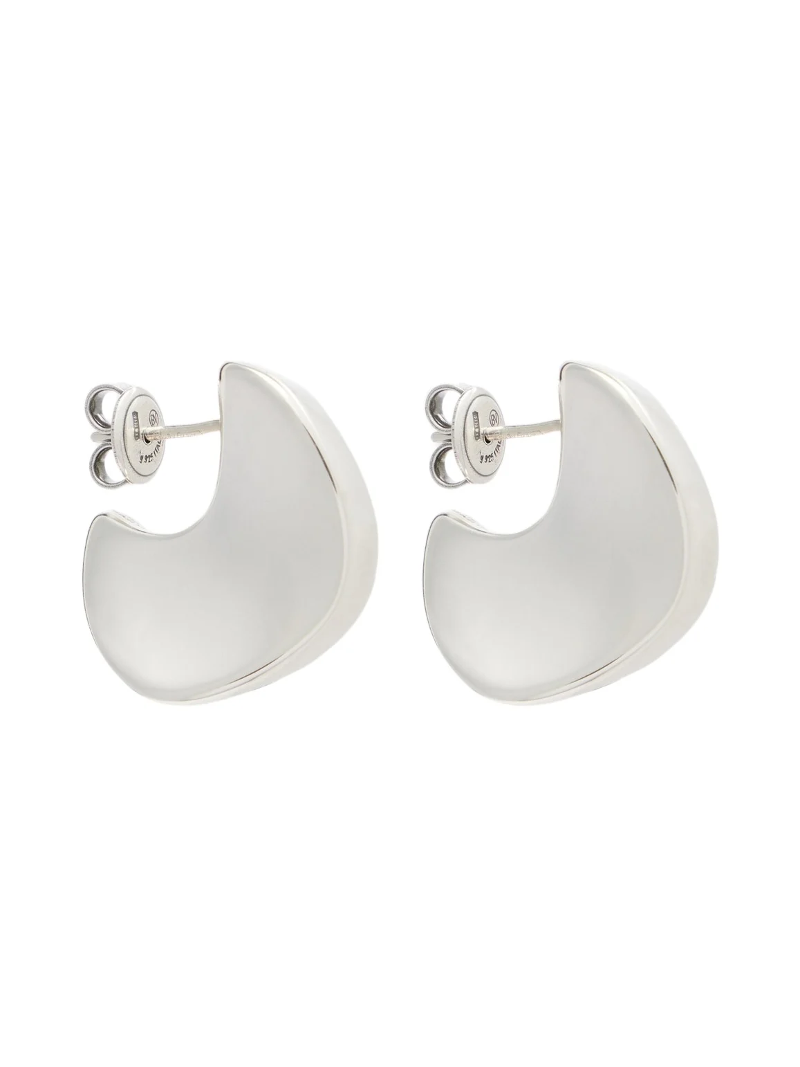 Disc Small sterling silver earrings