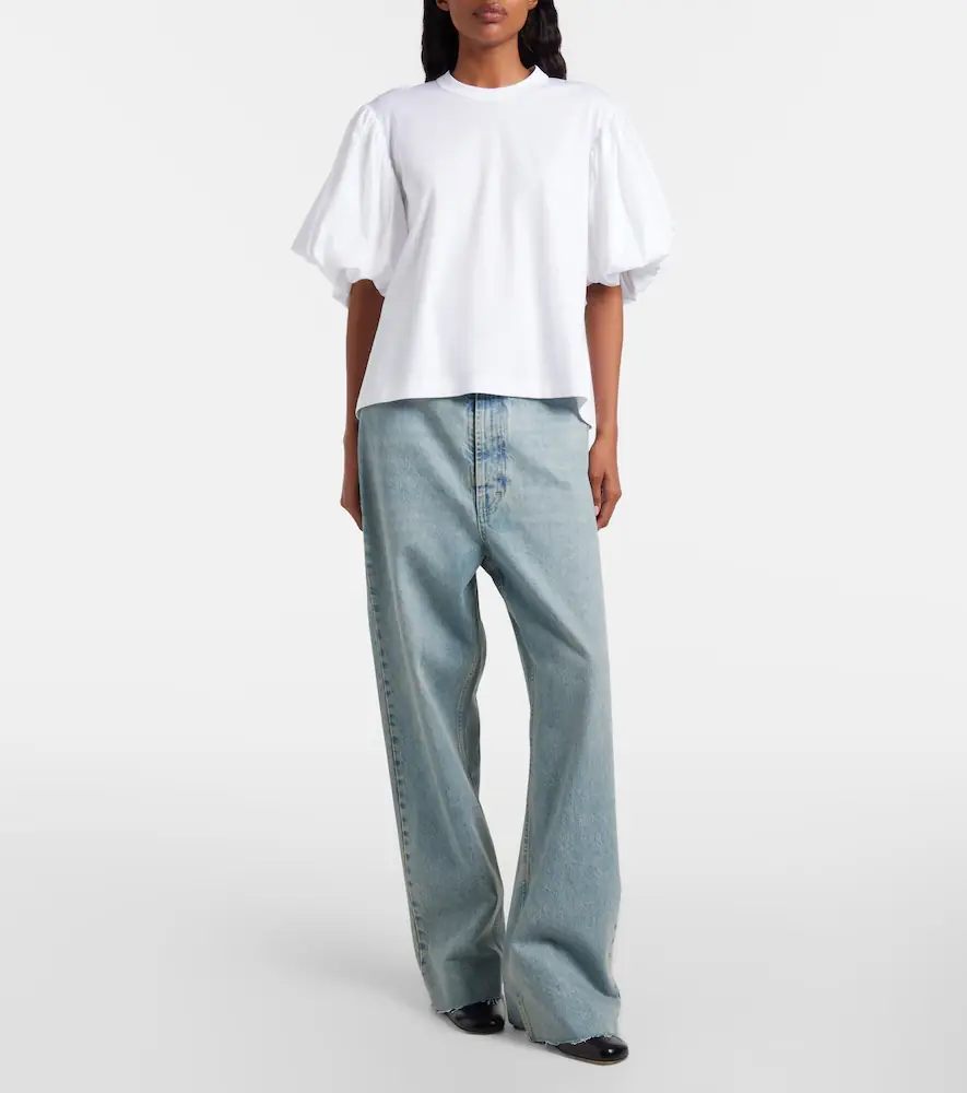 NOIR KEI NINOMIYA Puff-sleeve cotton jersey T-shirt | Thumbnail 5