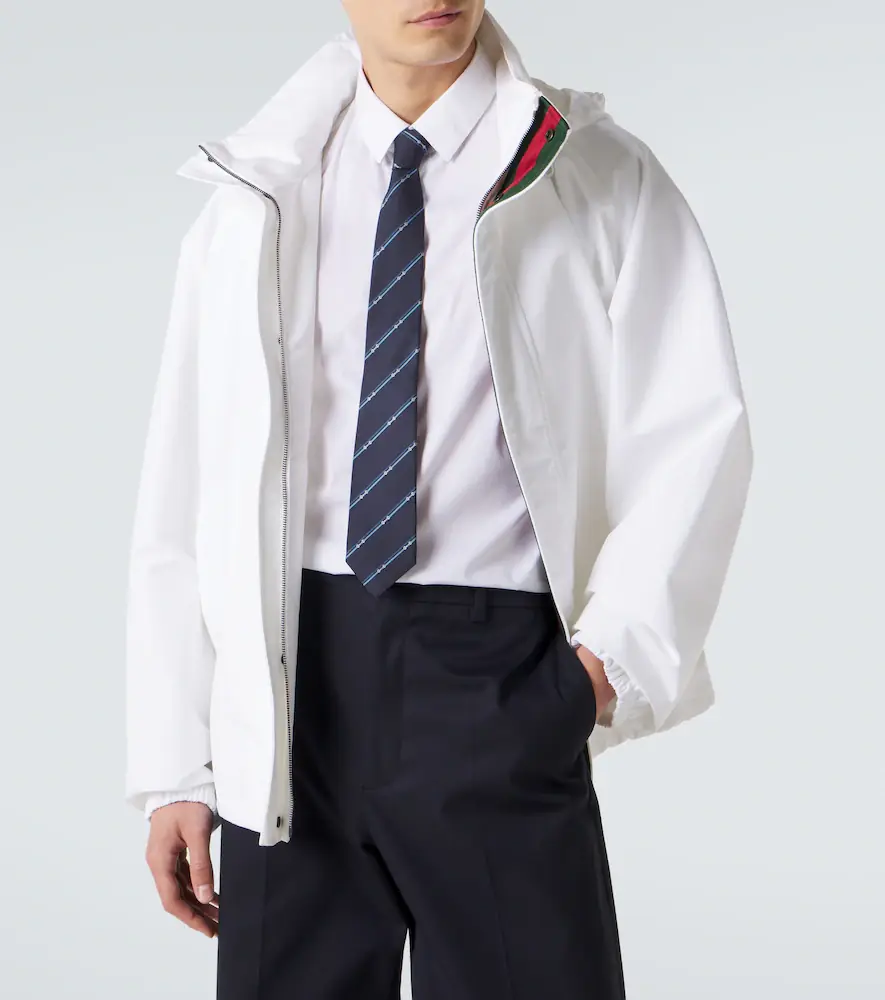 Gucci Horsebit striped silk jacquard tie | Thumbnail 3