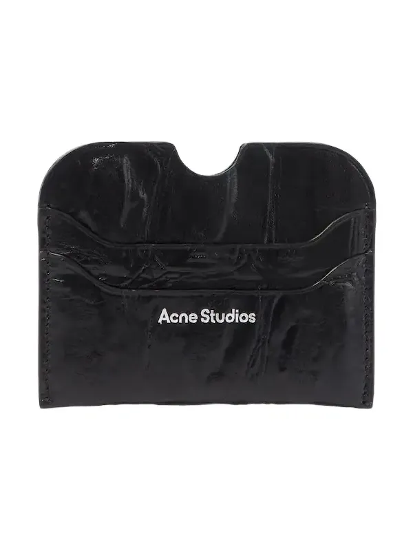 Acne Studios Croc-effect leather card holder