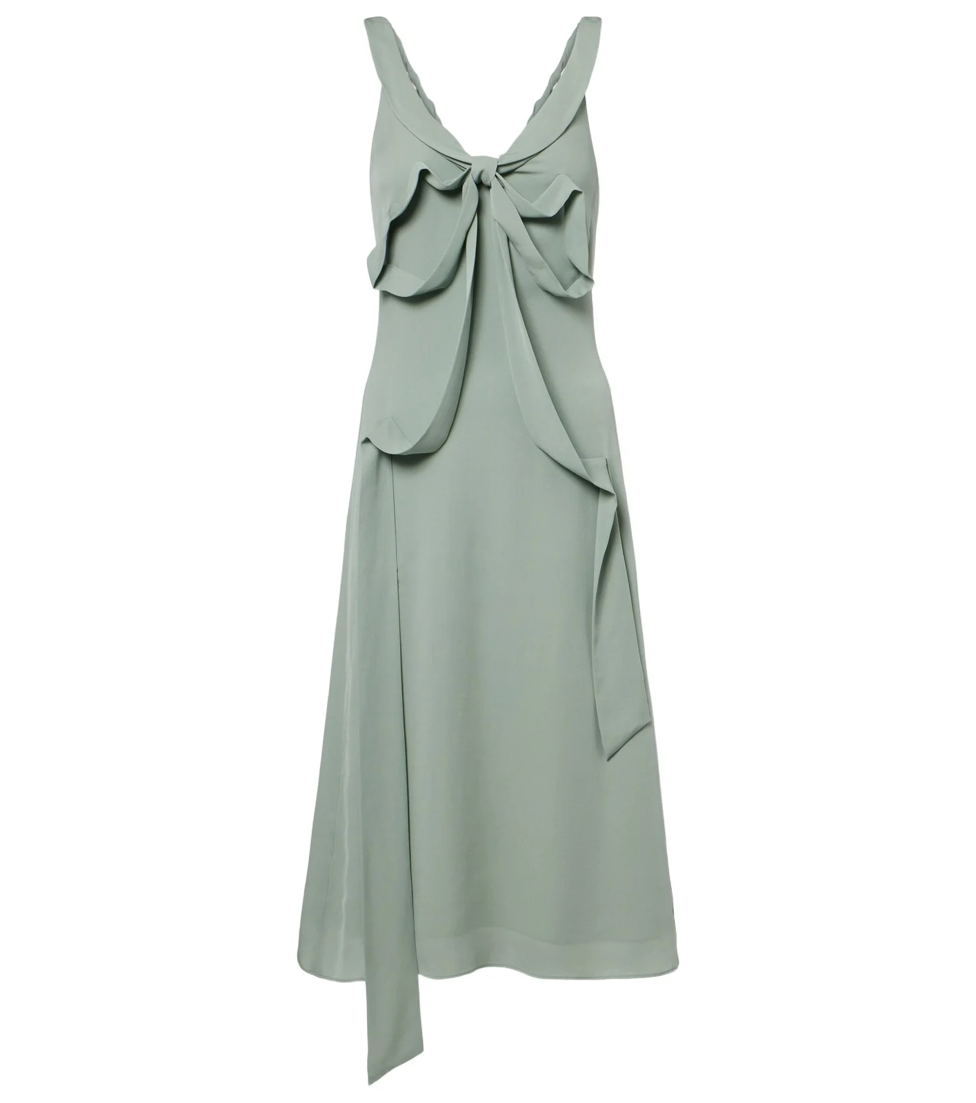 Bow-detail silk midi dress Bow-detail silk midi dress