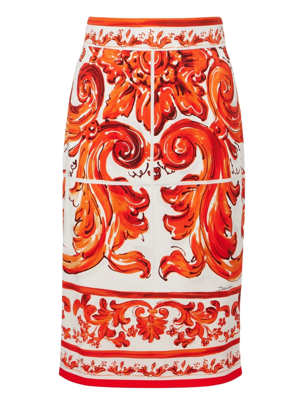 Majolica silk-blend charmeuse pencil skirt Majolica silk-blend charmeuse pencil skirt