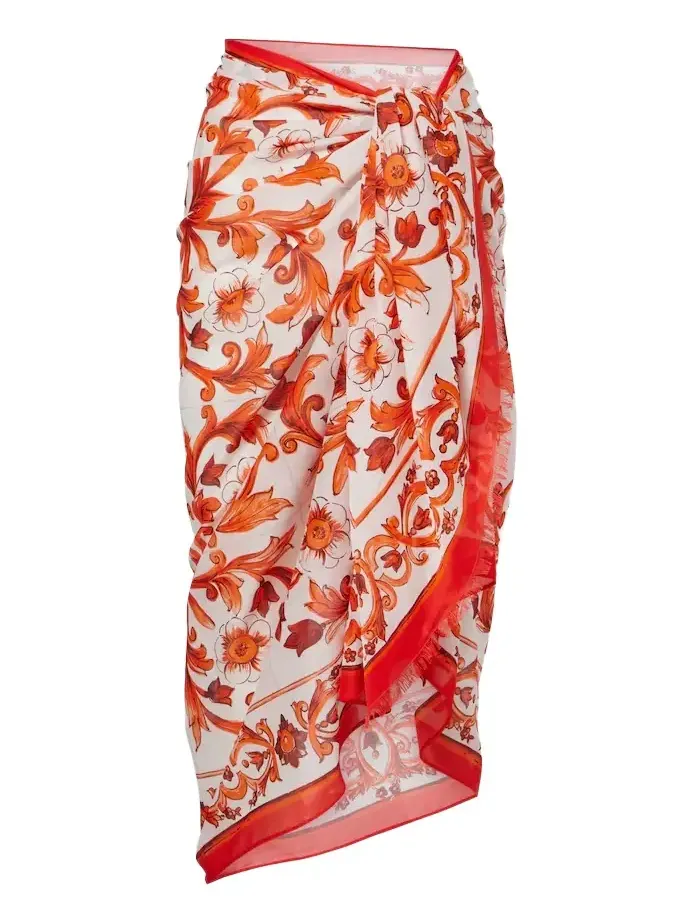 Majolica cotton beach cover-up
