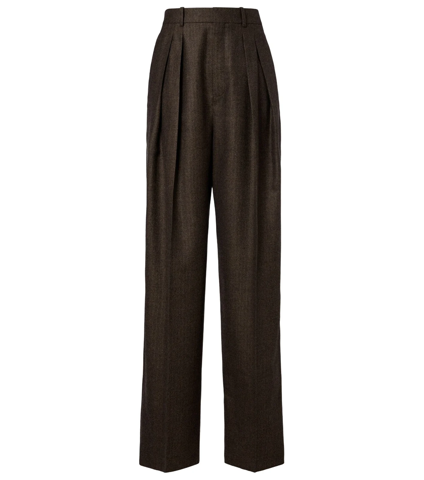 Herringbone wool wide-leg pants Herringbone wool wide-leg pants