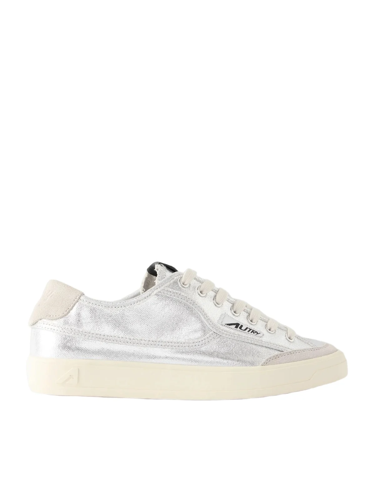 Windscape Low Suede-trimmed Metallic Canvas Sneakers