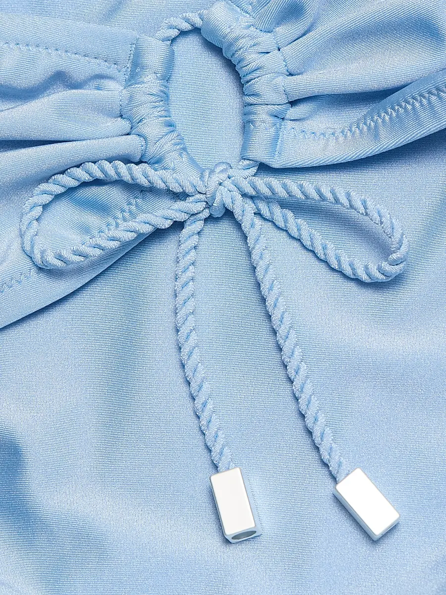 Solid & Striped Women's The Tati Tie Bikini Top - Blue Lagoon - Size Large | Thumbnail 7